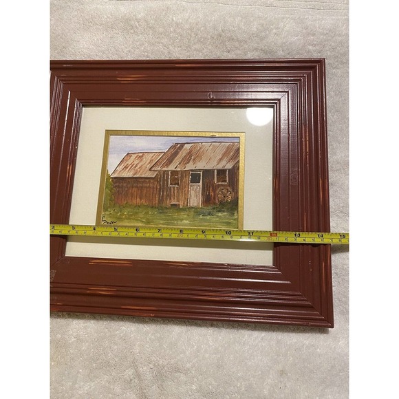 Signed Original Watercolor of Out Building/Barn - Picture 3 of 4